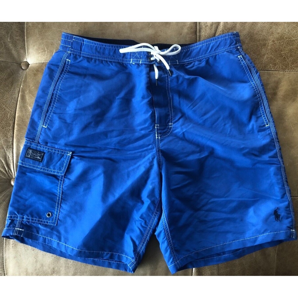 POLO Ralph Lauren Swim Trunks Board Shorts Lined Pockets Surf Men's‎ Size Large